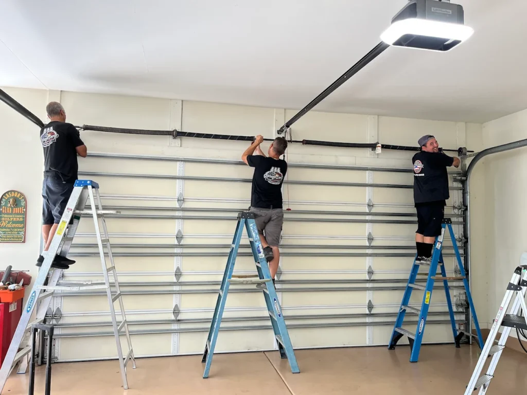 Garage door installation by professional technicians